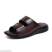 Synthetic Leather Brown Sandal for Men