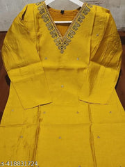 Embroidery work Daily wear kurti embroidery work on neck and allover kurti.