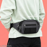 Waist Bag, Multi-Pocket Lightweight, Durable Compact Fanny Pack (Grey)