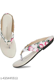 Flat Sandals and Cream Slipper for Women , Women's Fashion Sandal Faux Leather, Comfortable & Stylish Wedges Ideal for Casual & Formal Occasions, Comfortable Lycra Slippers For Women, Flats for Women Stylish Latest Girls Sandals