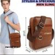 PU Leather Side Bag for Men & Women | Stylish Sling Bag, Crossbody Shoulder Bag | Lightweight Travel & Daily Use Bag