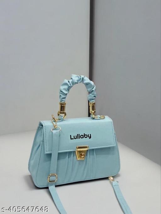 Graceful Stylish Slingbags Luxury High Quality PU Leather Women Shoulder Bag (Aqua Blue)