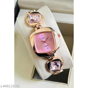 New Fancy Solid Dial Attractive Metal Chain Attractive Bracelet Analog Watch for Women