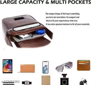 Value Vibe Premium PU Leather Office Side Bag for Men & Women | Stylish Crossbody Sling Bag for Office, Business & Daily Use