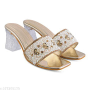 ASD-Women's Glorious Square Shape Bow Style Heels Sandals | Rhinestone Open Toe Sandals | Multicolor