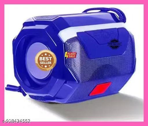 Wireless Bluetooth Speaker with Powerful Bass,   Clear Sound, Micro USB Fast Charging, LED Light, Mini Portable Speaker (Random Colour)