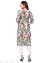 Women Printed Crepe Straight Kurti