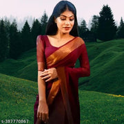 Trendy Chiffon Saree For Women & Girl With Blouse