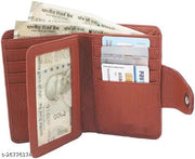 SHAMRIZ Unisex Leather Long Wallet – Stylish, RFID-Protected Cardholder with Magnetic Snap Closure – Premium Genuine Leather for Men & Women