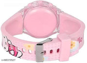 Digital Watch A1 QUALITY - For Boys & Girls 3D Action Figure Hello Kitty pink Face Based Toy Design Digital Glowing Watch with Disco Music and Blinking Lights for Kids | for Boys &Girls- Good Birthday gift