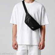 Waist Bag Men & Women Side Pouch for Travel & Sports Waterproof Adjustable Strap Waist Bag  (Black)