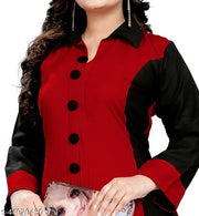 Women's Rayon Cotton Blend Solid Stylish Kurta