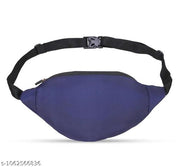 KRISUnisex Waterproof Nylon Waist Bag – Adjustable Travel Fanny Pack for Men & Women | Lightweight Trainer Belt Pouch for Gym, Hiking, Cycling, Outdoor Use (Blue)HI