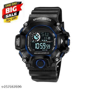 Sports Digital Watch with 6 LED Backlight & Silicone Strap