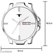 RUSTET WHTBRW385-BRWN Day and Date Boy's & Men's Stylish Analog Watch