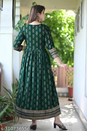 rayon printed gown
