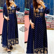 Anarkali Dupatta Set" Women's Printed "Anarkali Kurti" & Pant Dupatta Set