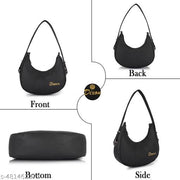 Dixon Dixon Black Women Sling Bag Casual Half Moon Unique Design Shoulder Side Sling Bag For Women