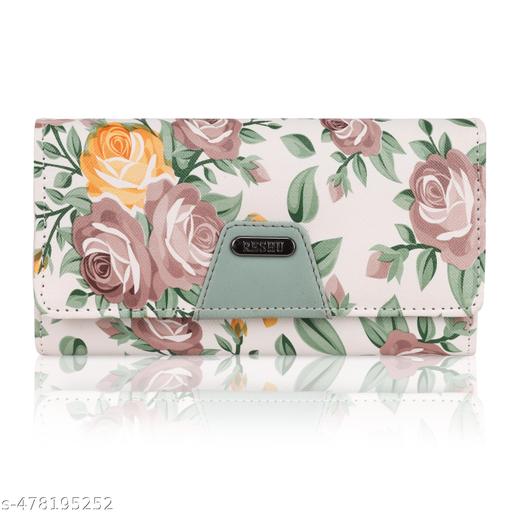 3 ZIPPER card holder with zipper and premium PU leather clutch hand purse for women