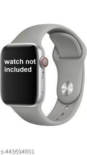 42/44/45 mm Soft Silicon Strap Compatible with Series 7 / 6/5/4/3/2/1/SE belt Smart Watch Strap(Grey, White)