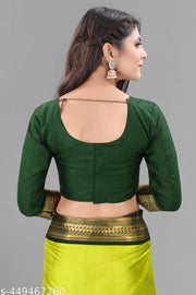 Plain cotton silk saree