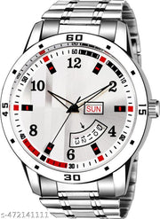 Day n Date Men Stylish Analog Latest Watches Combo - Set of 2 - GOLD-24-AND-SLV-8
