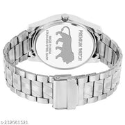 Black Watch With King Bracelet King Bracelet Designer Strap Stylish Sport Look Boys watch for men Analog Watch - For Boys