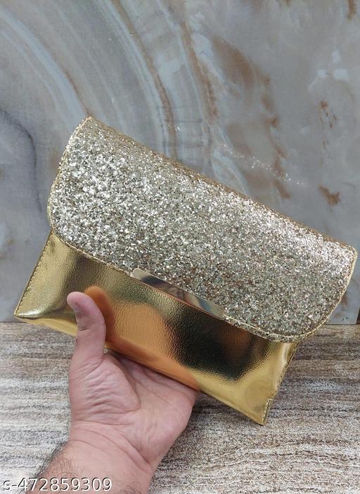 Partywear Shinning Sling Bag/Clutch For Women & Girls.