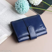 SAMTROH Envelope Closer Vegan Leather Wallet for Women I 3 Compartments I 2 Card Slots & Zipper Pocket I 1 Id Card Slots & Secret Compartment