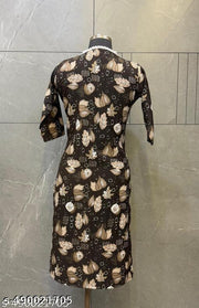 Polyster/Crepe fabric-Jivandhara Premium Kurti For Women