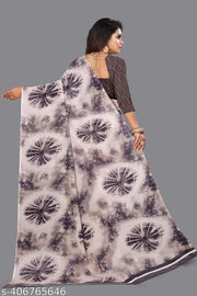 SHAGUN FAB Daily Wear Bollywood Style Floral Printed Saree For Women with Unstitch Blouse Piece