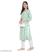 Pista Green Beautiful Rayon Women Kurta ( AK-3151)