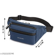 Waist Bag for Men & Women | Water-Resistant Crossbody Sling Fanny Pack with Dual Zipper Compartments & Adjustable Strap for Travel & Daily Use