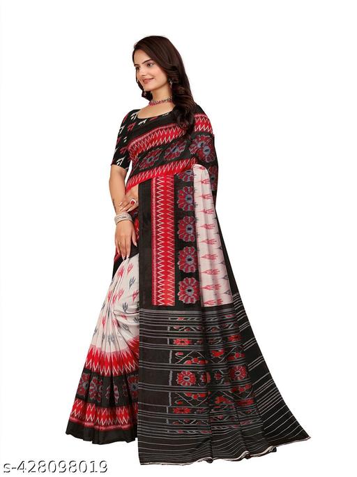 Kanooda Prints Art Silk Fancy Ikatt Print Saree
