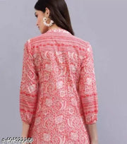 WOMEN'S JAIPURI FLORAL SHORT KURTA ,FLORAL SHORT KURTA,SHORT KURTA FOR JEANS