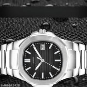 men watch , boy watch , watch boy ,watch boys , watch for men , Day Date Functioning Stainless Steel Chain Watch for Men