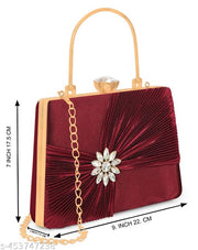 Women's Fashion Bridal Fancy Clutch Perfect for Weddings and Special Occasions | Stylish Designer Clutch for Brides | Stylish and Trendy Handbag to Complete Your Bridal Look