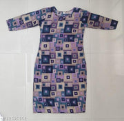 Women Crepe Fabric Printed Straight Kurti, Size -S, M, L, XL, XXL, 2XL, XXXL, 3XL, 4XL, 5XL ( New Arrival New Design Fashionable Kurti )