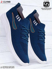 CLYMB Casual Sport for Men | Stylish Lace-Up Sneakers with Cushioned Insole | Comfortable Walking Shoes with Rounded Front Running shoes