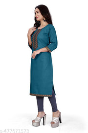 Fashionable Cotton Slub jacquard work Kurti For Women