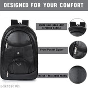 Casual Vegan Leather Office College Laptop Shoulder Business Unisex Backpack