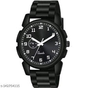 Kacho Round Black Tikal Pu Men Watch