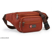 Latest Men Women Leather Waist Pack Travel Bags For Money| Belt| Cards |Mobile| Documents| Kit| Books and Bills Dairy Pouch Cross Side Bag For Men Women .With Belt Stylish Small Luggage Accessories Bag I Waist Bags I Fanny pack.