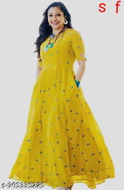 Women Embellished Viscose Rayon Anarkali Kurta