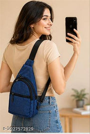 Premium Blue Crossbody Sling Bag for Men & Women
