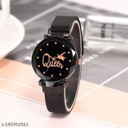 Women Stylish New Fashion Queen Analogue Quartz Magnet Strap Luxury Watch for Women or Girls and Watch for Girl or Women or Stylish Ladies