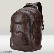 Classic Casual Vegan 35L College Leather Office College Laptop Shoulder Business Unisex Backpack