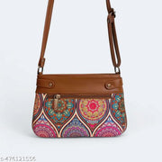 JUGNU-maroon Sling bag for women Hancraft   Prited Bag