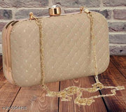 FANCY TRENDY WOMEN BOX CLUTCH WITH CHAIN SLING PARTY WEAR BRIDAL CLUTCH PURSE Fashionable Beautiful Handmade Embroidery Bridal Party Wedding
