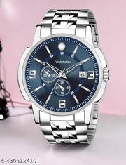 Stainless Steel Formal Casual Analog Date Function Watch For Boys and Mens]